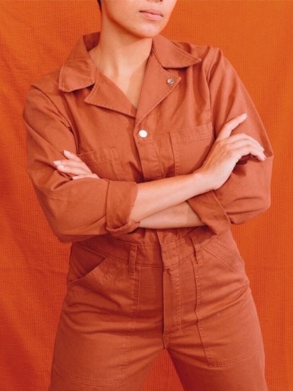 Big Bud Press Rust Orange Utility Jumpsuit